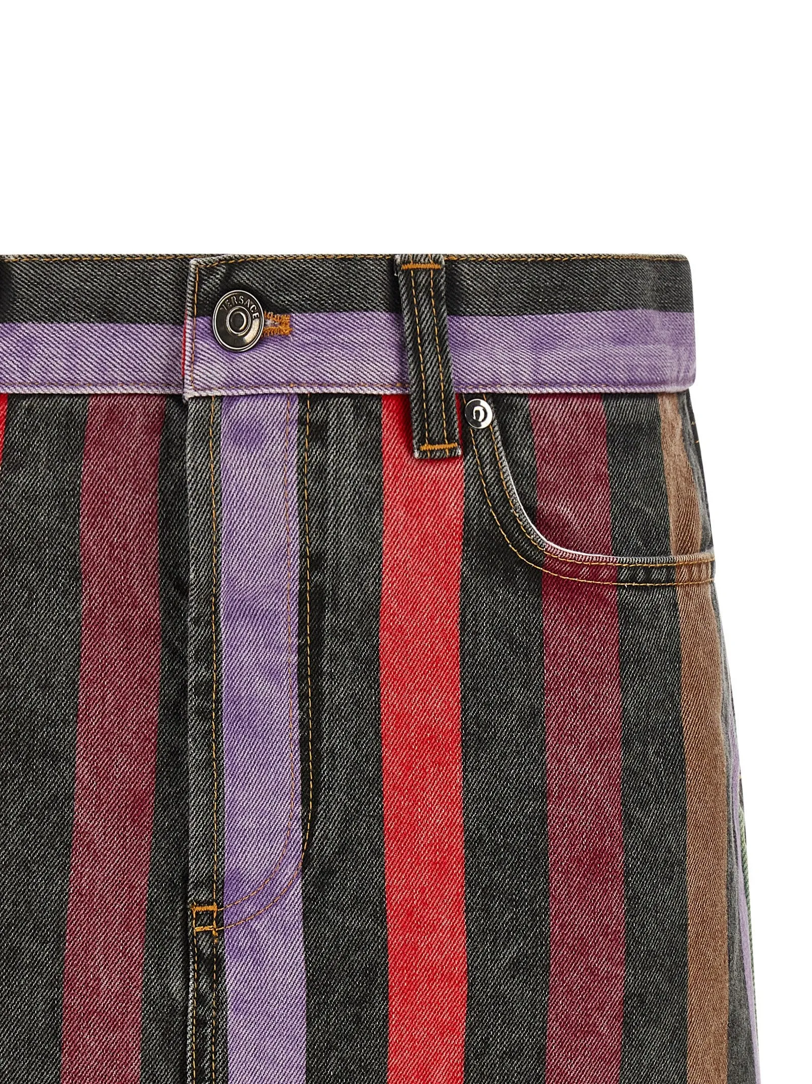 Striped Denim Skirt Skirts Multicolor sold by Wanan Luxury product image thumbnail 3