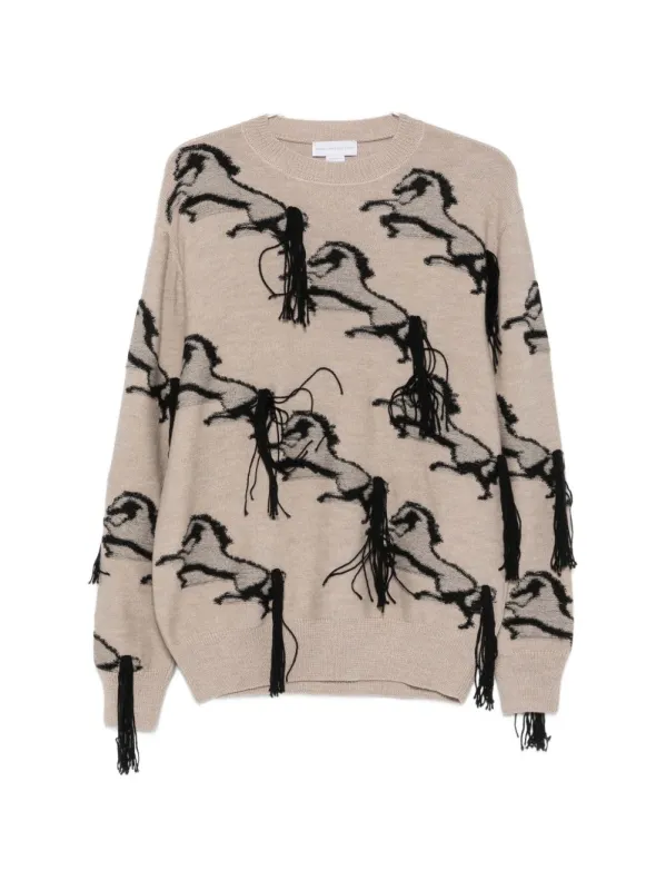 Embroidered Horse Wool Jumper made by Stella McCartney