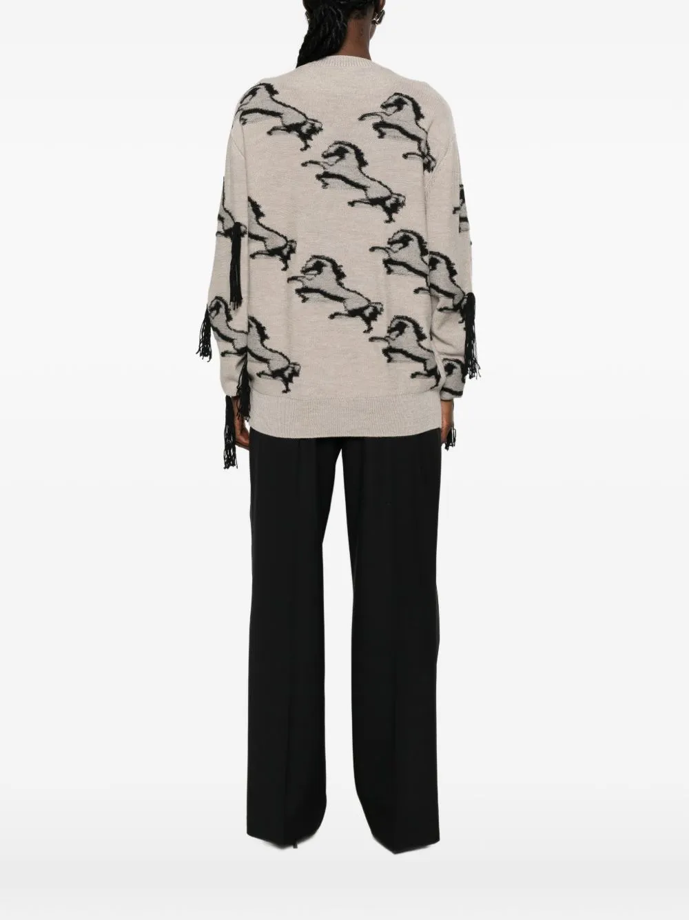 Embroidered Horse Wool Jumper sold by Wanan Luxury product image thumbnail 5