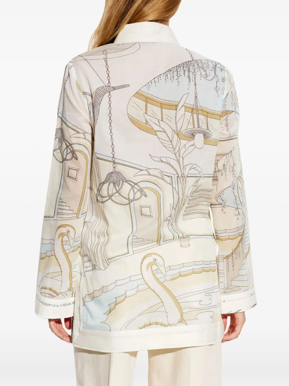 Printed Cotton Tunic Dress sold by Wanan Luxury product image thumbnail 4