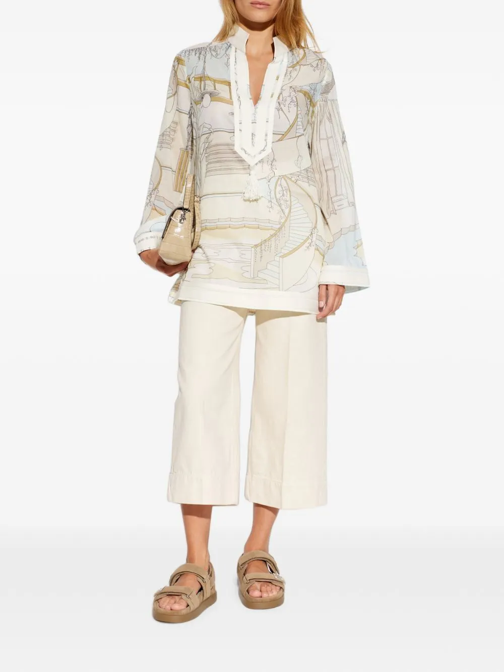 Printed Cotton Tunic Dress sold by Wanan Luxury product image thumbnail 2