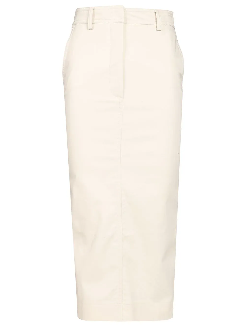 Gabardine Midi Skirt Skirts White sold by Wanan Luxury