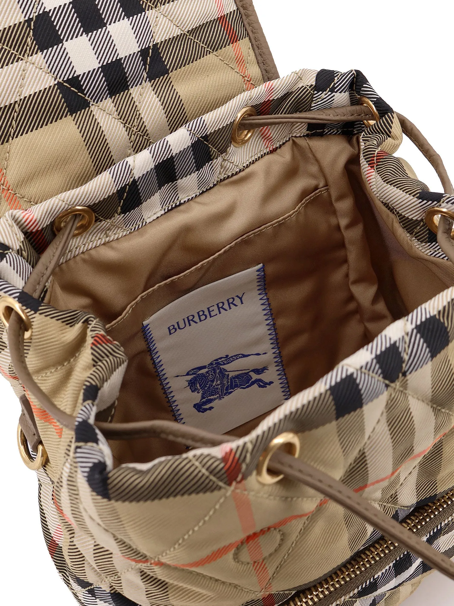 Horseshoe Nylon Backpack With Check Pattern sold by Wanan Luxury product image thumbnail 4