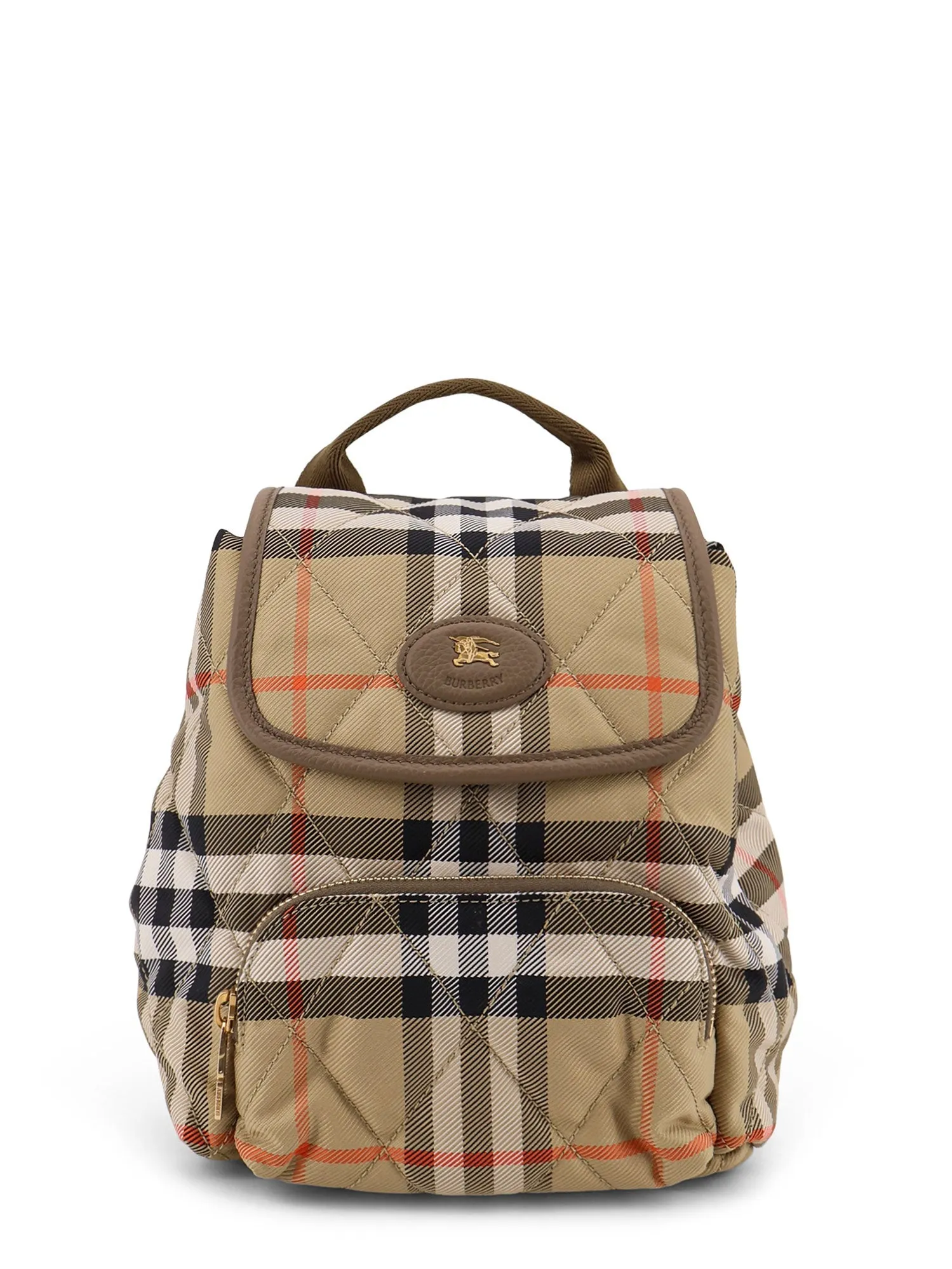 Horseshoe Nylon Backpack With Check Pattern sold by Wanan Luxury