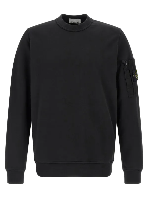 6100019 Sweatshirt Black made by Stone Island