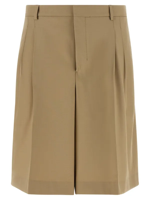 Fresh Wool Bermuda Shorts Bermuda And Short Beige made by Ami