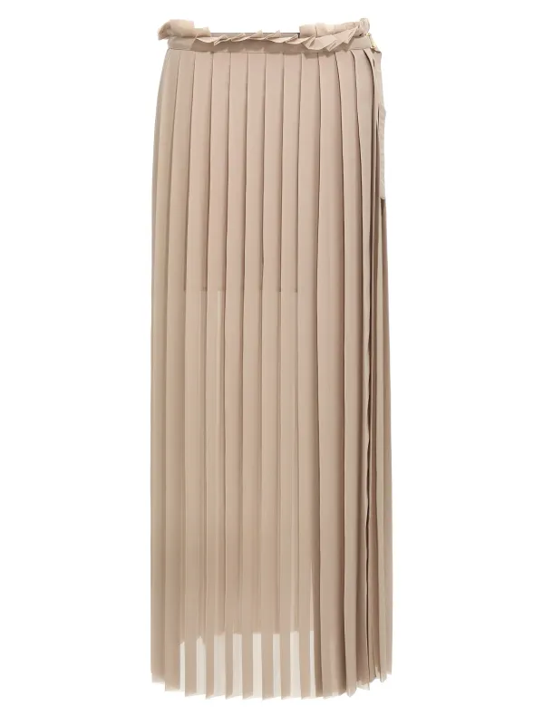 Pleated Skirts Beige made by Ami