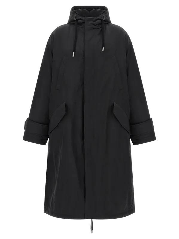 Long Parka Puffer Jackets Gray made by Ami