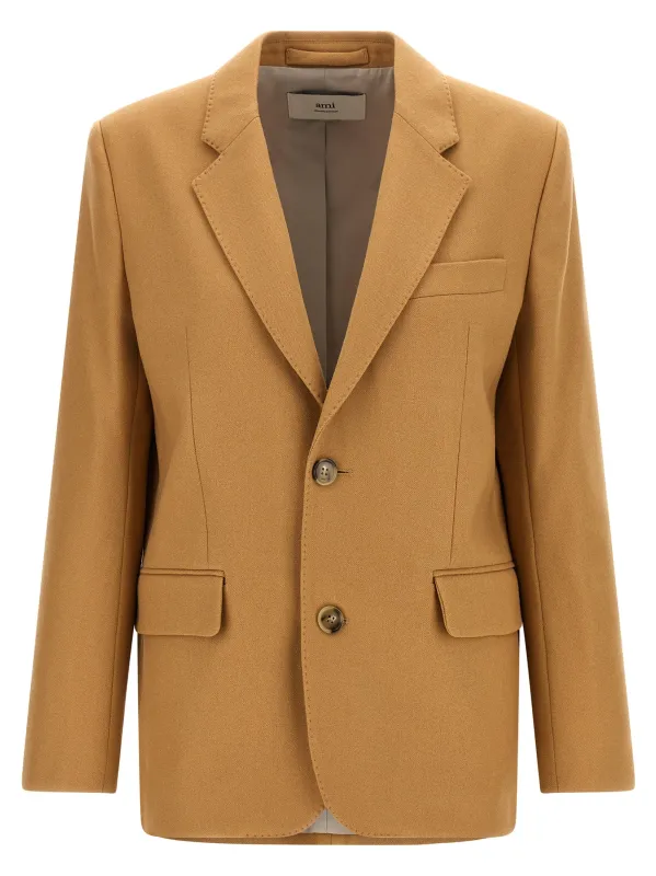 Wool Blazer Beige made by Ami