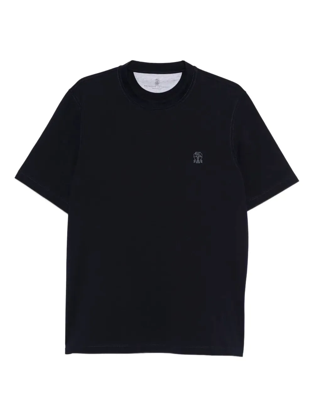 Cotton Jersey Crew Neck T-Shirt With Logo sold by Wanan Luxury