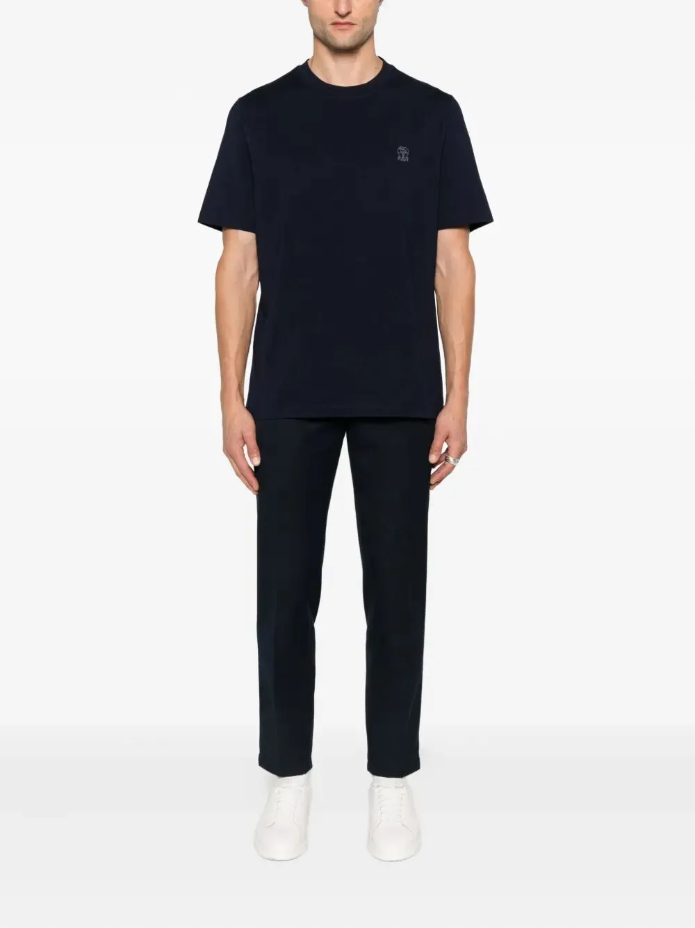 Cotton Jersey Crew Neck T-Shirt With Logo sold by Wanan Luxury product image thumbnail 2