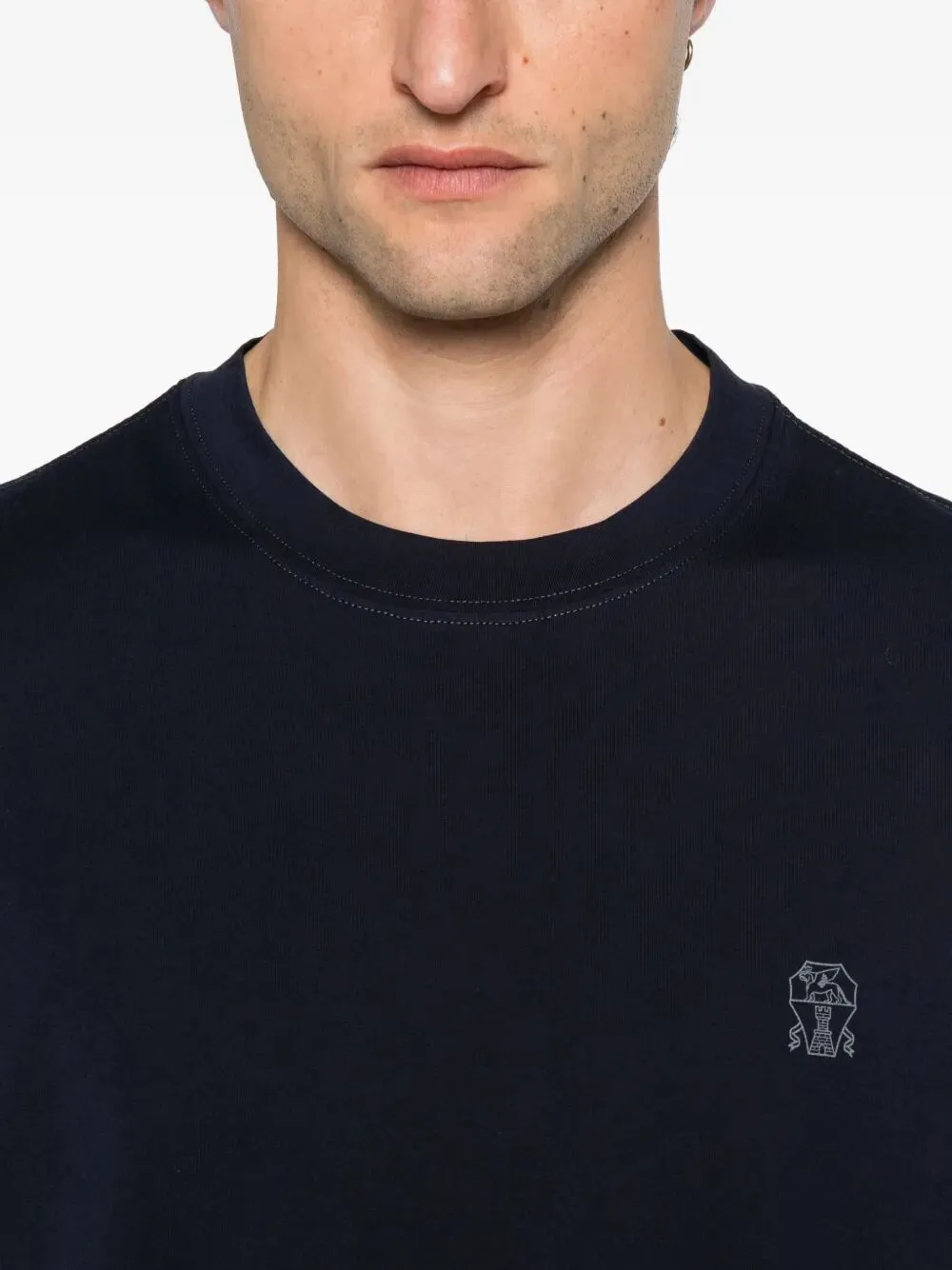 Cotton Jersey Crew Neck T-Shirt With Logo sold by Wanan Luxury product image thumbnail 4