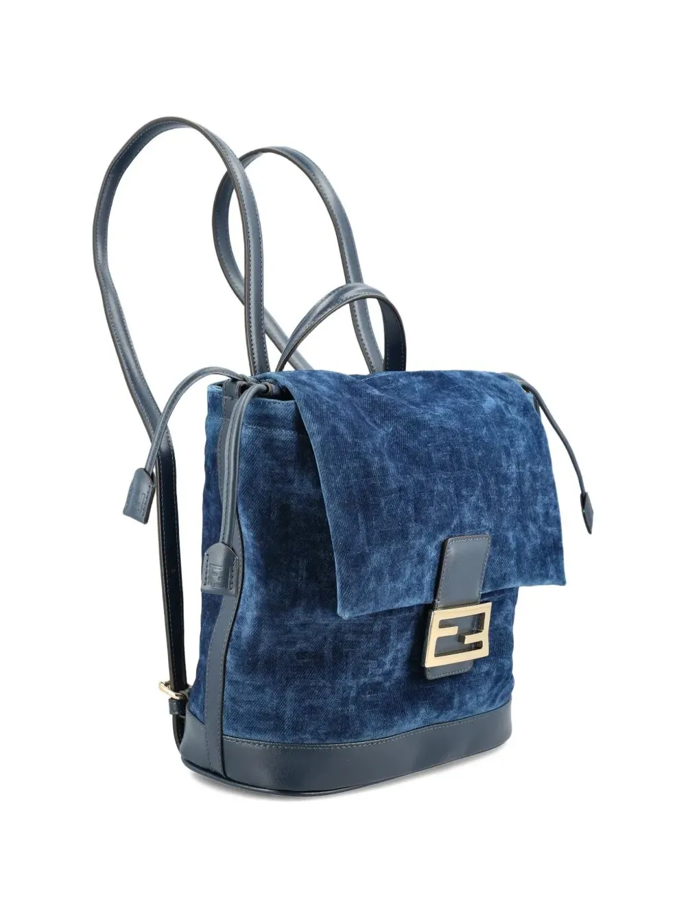 Flocked Ff Denim Backpack sold by Wanan Luxury product image thumbnail 2