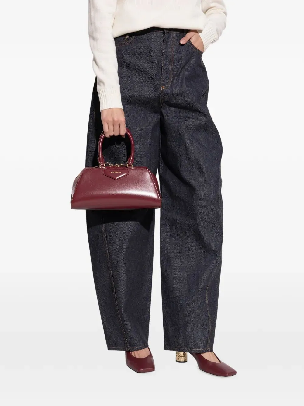 Small Antigona East-West Bag In Box Leather sold by Wanan Luxury product image thumbnail 2