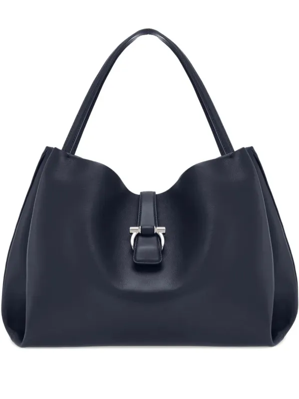 Large Leather Softened Tote Bag made by Salvatore Ferragamo