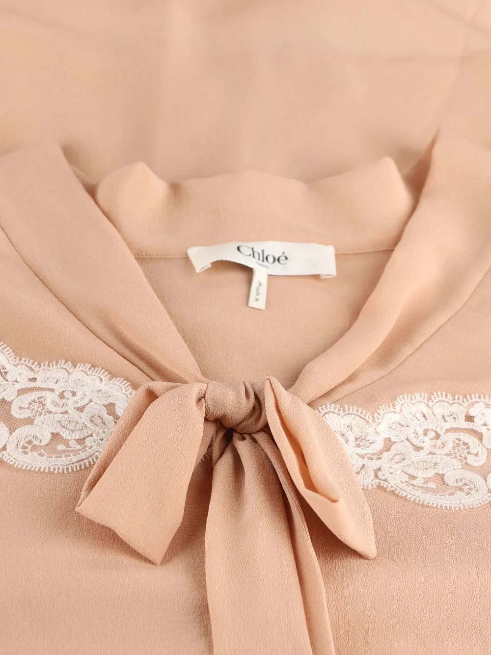 Lace Detail Silk Blouse sold by Wanan Luxury product image thumbnail 2