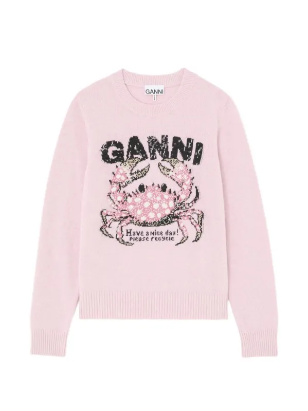 Wool Crewneck Sweater made by Ganni