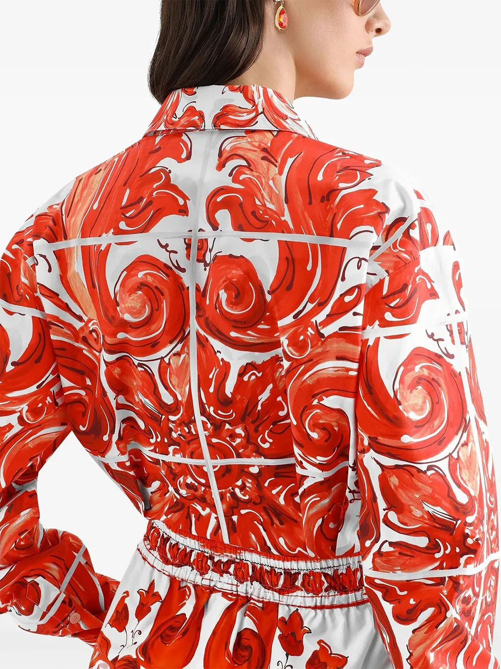 Popeline Shirt With Maiolica Print sold by Wanan Luxury product image thumbnail 4