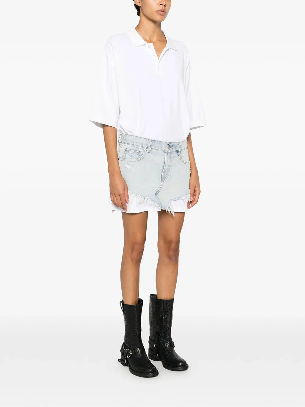 Pre-Styled Denim Polo Dress sold by Wanan Luxury product image thumbnail 4