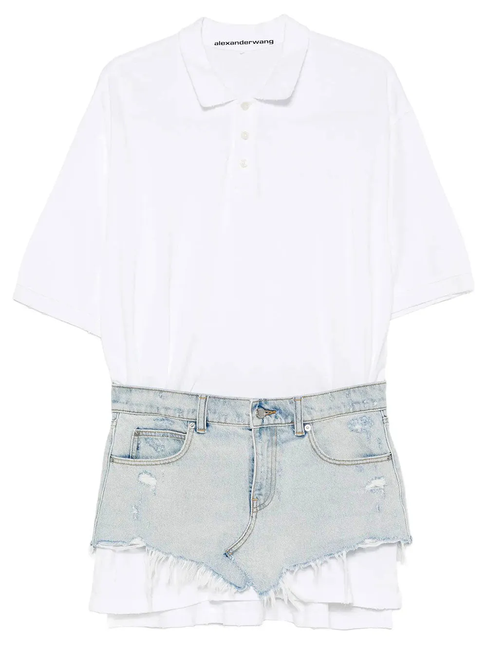 Pre-Styled Denim Polo Dress sold by Wanan Luxury