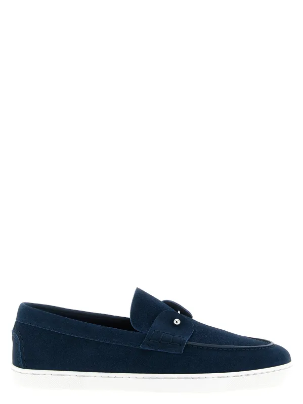 Chambeliboat Loafers Blue made by Christian Louboutin