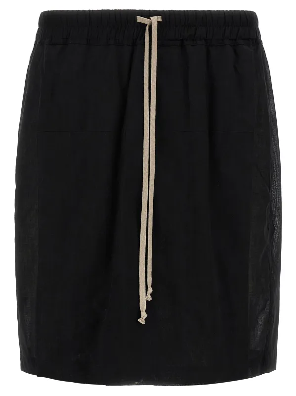 Kiltshorts Bermuda And Short Black made by Rick Owens