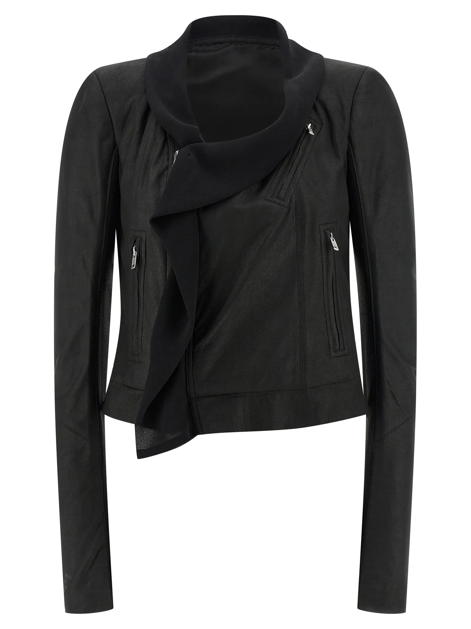 Scarf Biker Puffer Jackets Black sold by Wanan Luxury