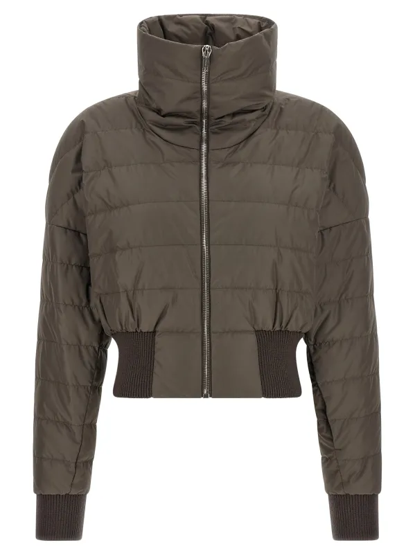 Cropped Puffer Jackets Gray made by Rick Owens