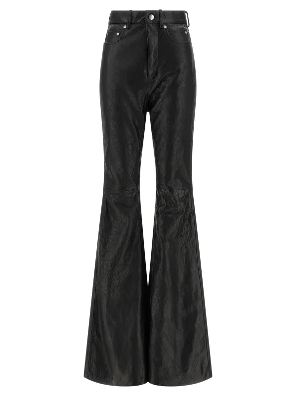 Bolan Bootcut Pants Black made by Rick Owens