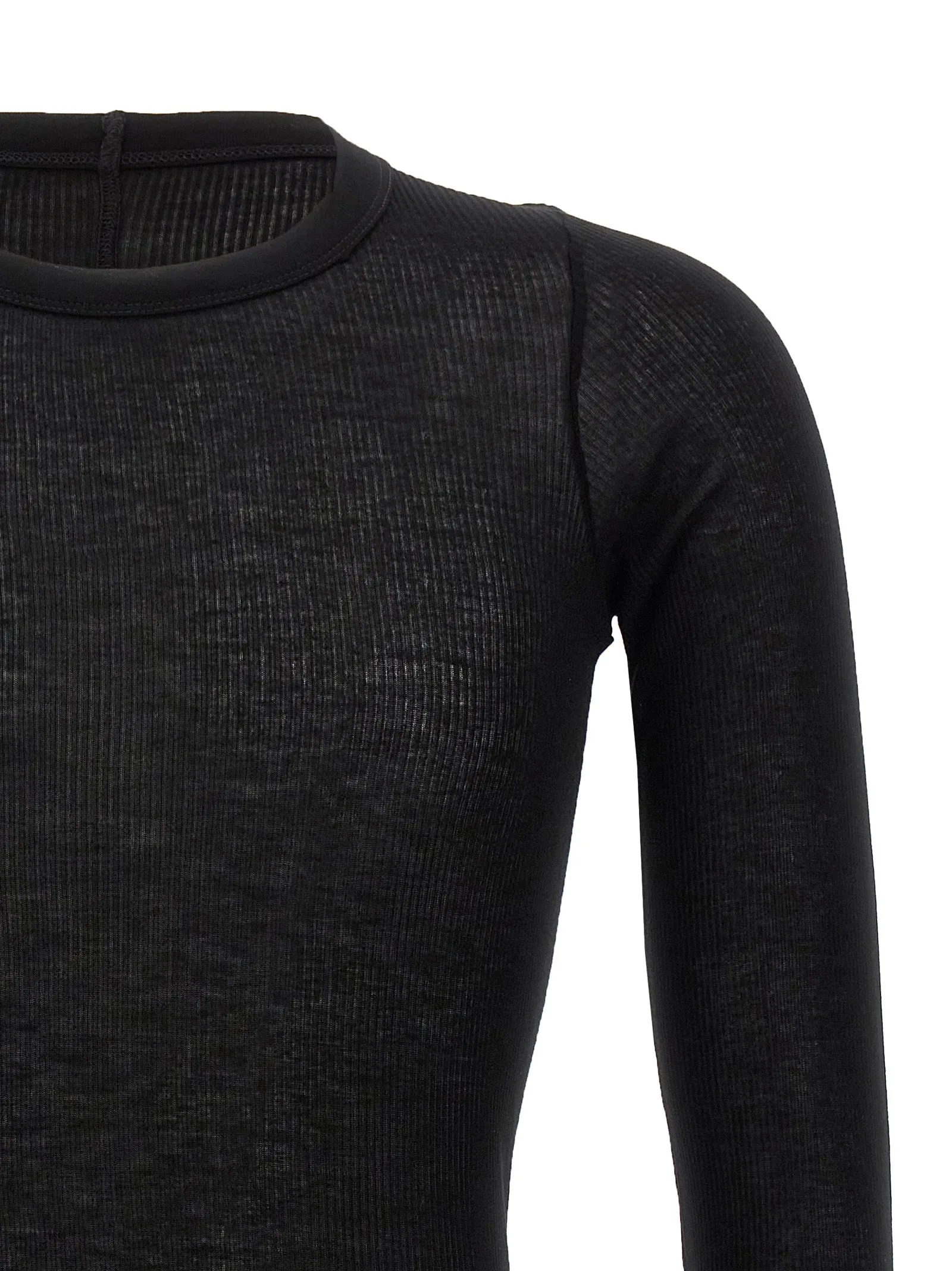 Rib Ls T T-Shirt Black sold by Wanan Luxury product image thumbnail 3