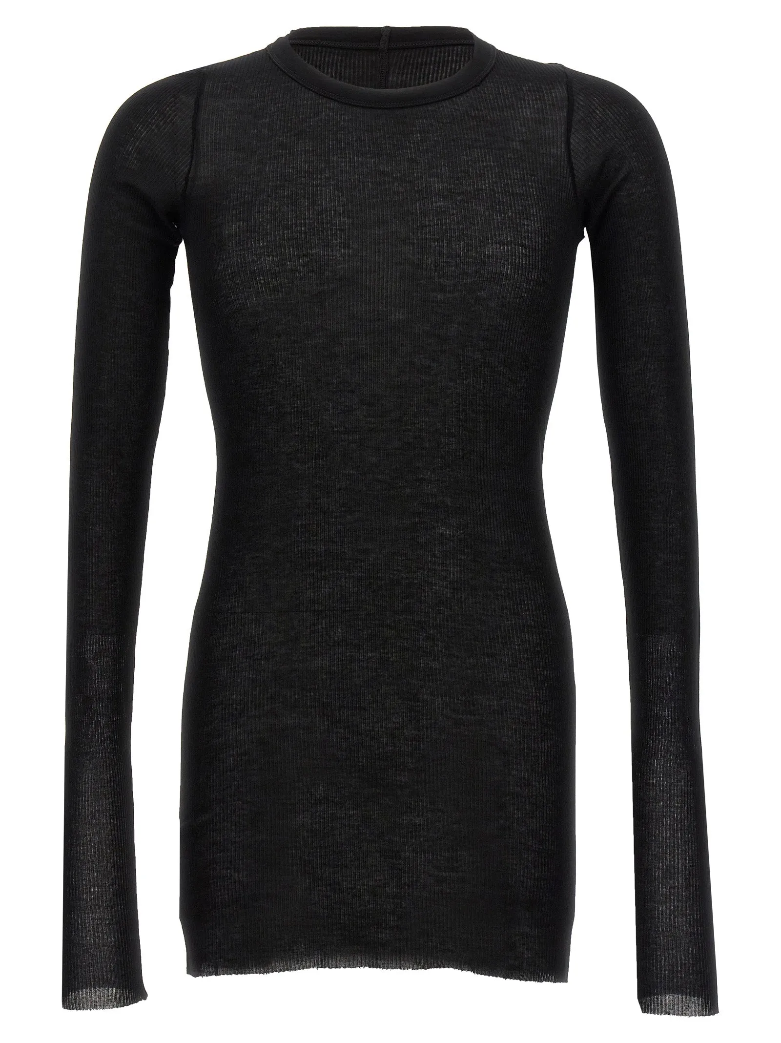 Rib Ls T T-Shirt Black sold by Wanan Luxury