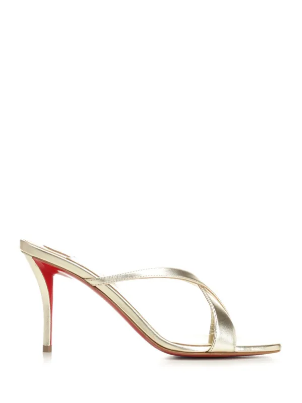 Mulazee Cross Sandals Silver made by Christian Louboutin