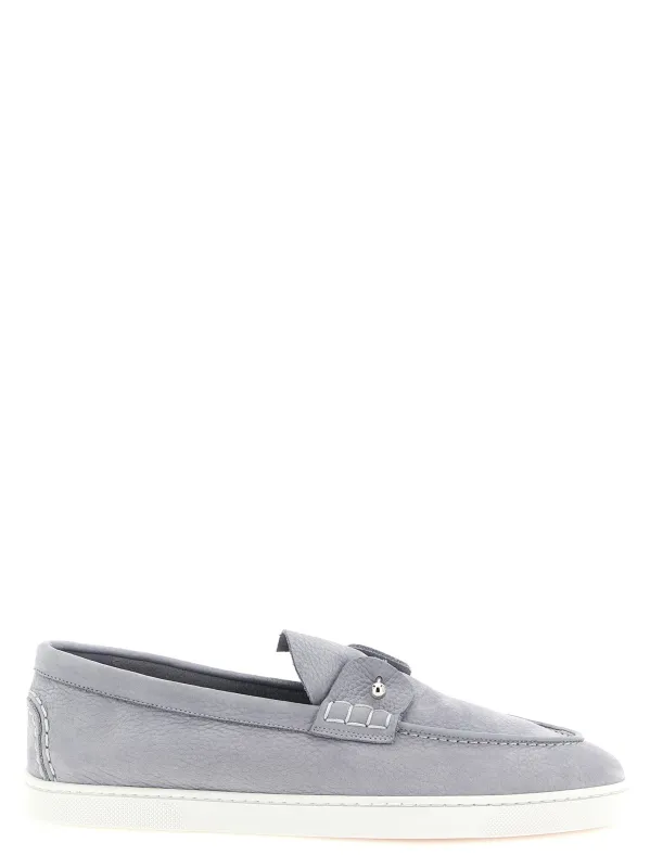 Chambeliboat Loafers Gray made by Christian Louboutin