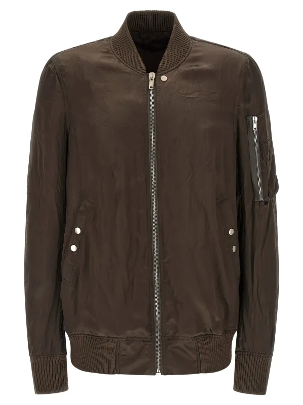 Classic Flight Puffer Jackets Brown made by Rick Owens