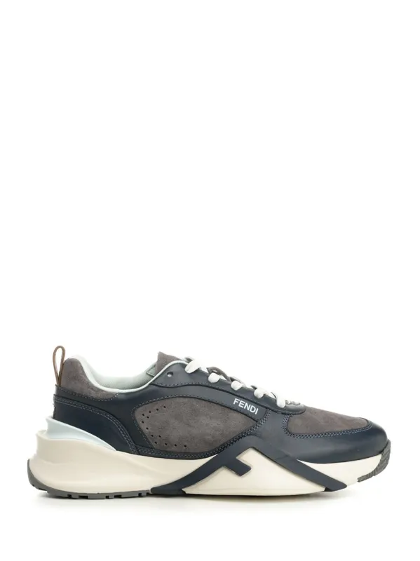 Flow Sneakers Blue made by Fendi