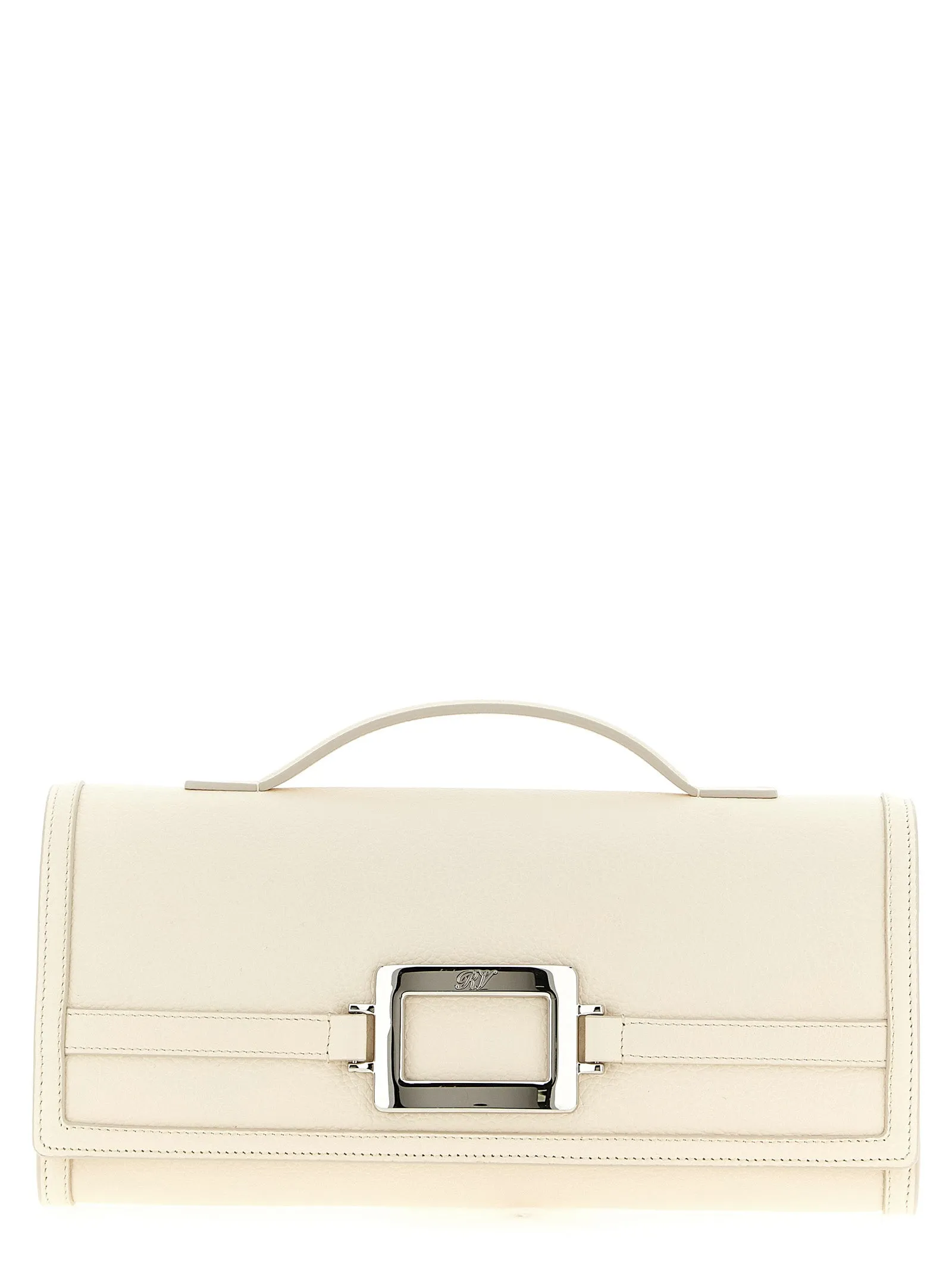 Belle Vivier Clutch White sold by Wanan Luxury
