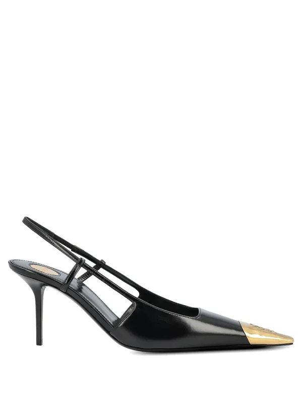 Jeanne 75 Slingback Pumps In Smooth Leather made by Yves Saint Laurent
