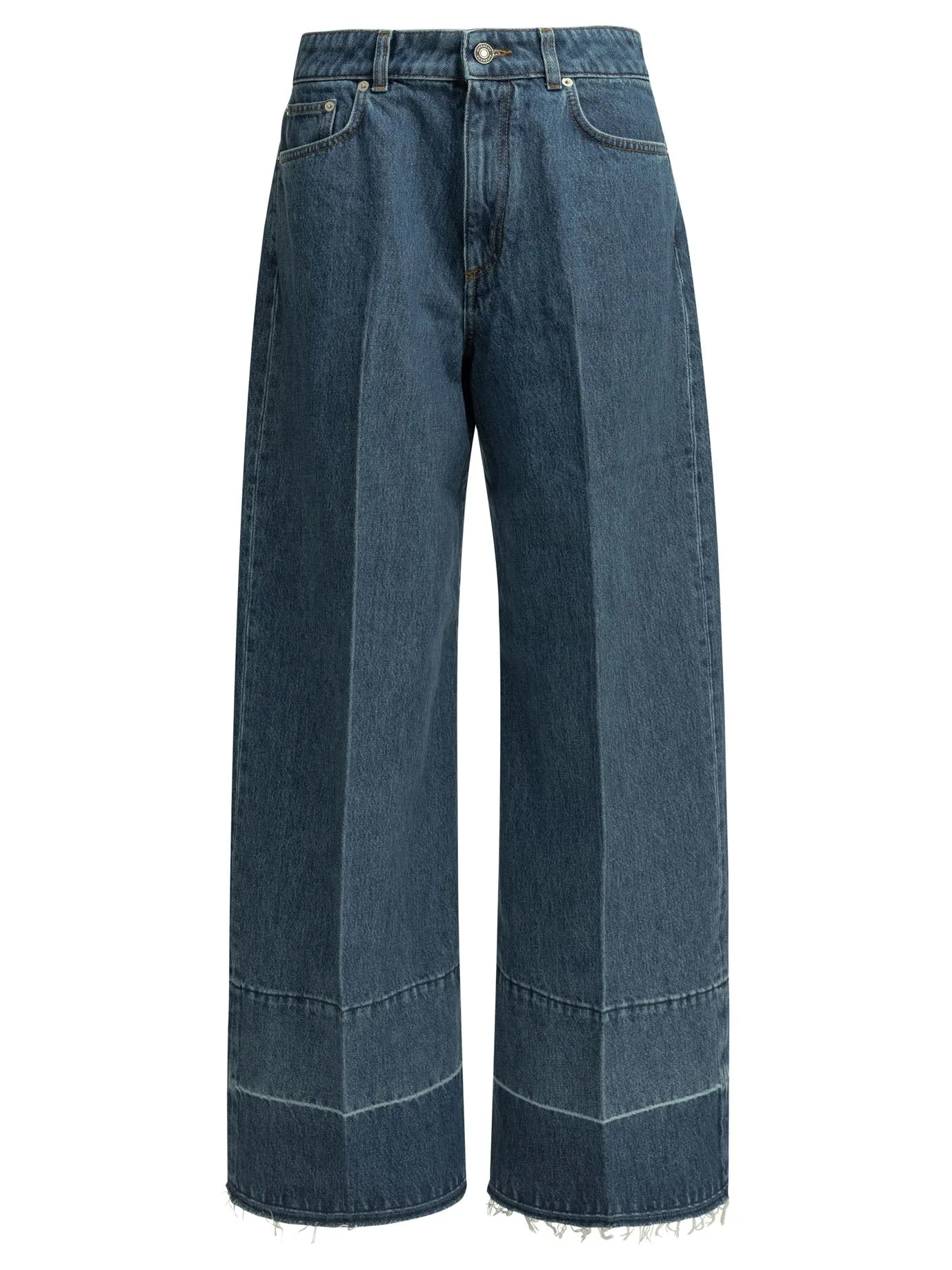 Wide Leg Jeans Blue sold by Wanan Luxury