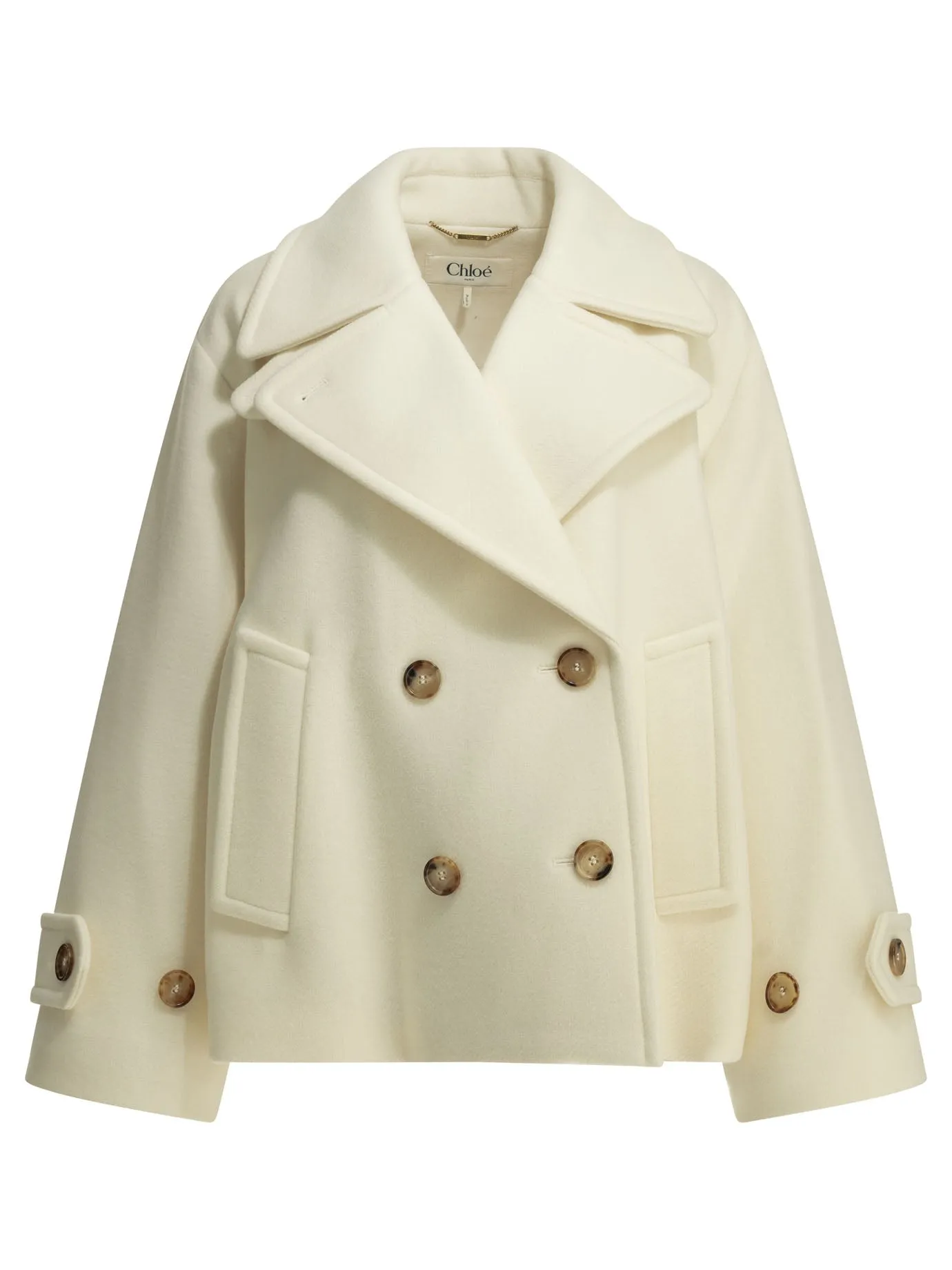 Short Wool Coat Jackets And Coats White sold by Wanan Luxury