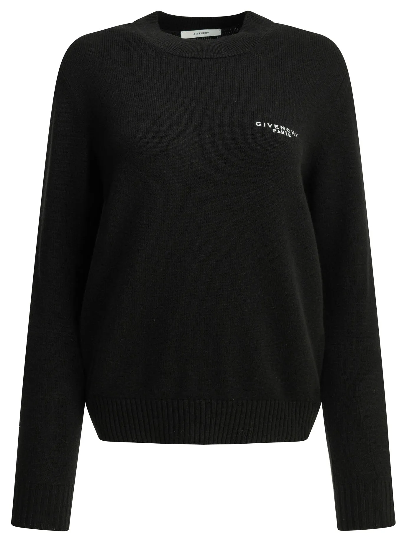 Crew-Neck Sweater With Logo Knitwear Black sold by Wanan Luxury