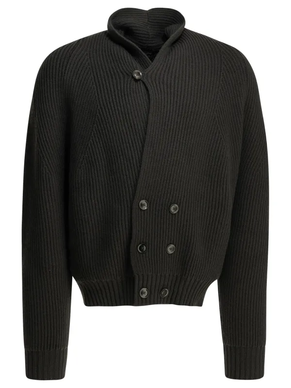 Double-Breasted Cashmere Cardigan Knitwear Grey made by Tom Ford