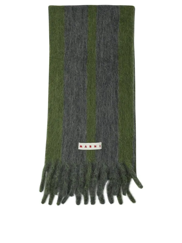 Wool And Mohair Scarf Sciarpe & Foulard Grey made by Marni