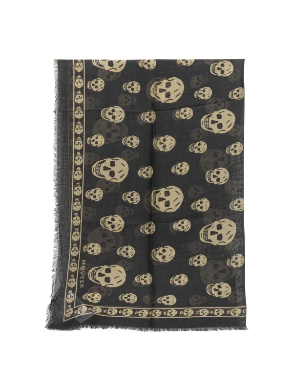 Scarves & Silk Scarves Sciarpe & Foulard Black made by Alexander McQueen