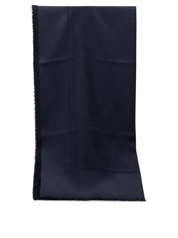 Gancini Silk Scarf Sciarpe & Foulard Blue made by Salvatore Ferragamo