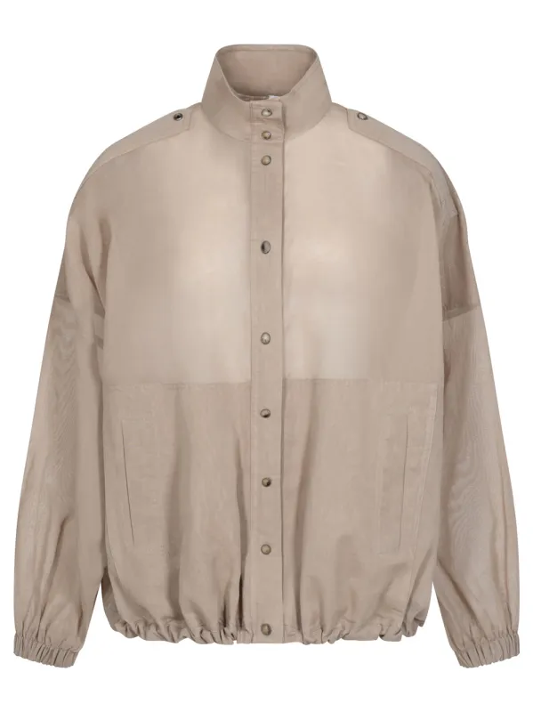 Cotton Sheer Bomber Jacket made by Brunello Cucinelli