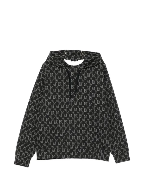 Printed Cotton Hoodie made by Emporio Armani