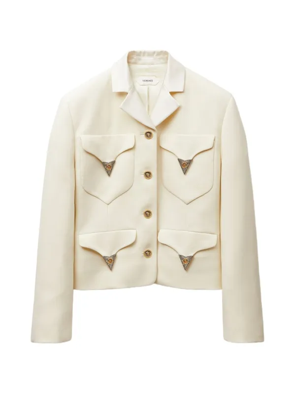 Jackets White made by Versace