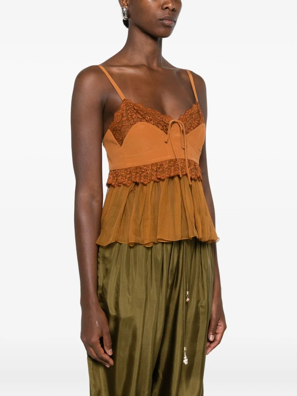 Silk Laced Top sold by Wanan Luxury product image thumbnail 4