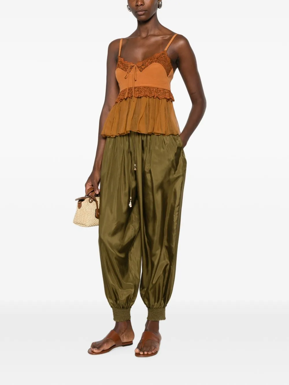 Silk Laced Top sold by Wanan Luxury product image thumbnail 3
