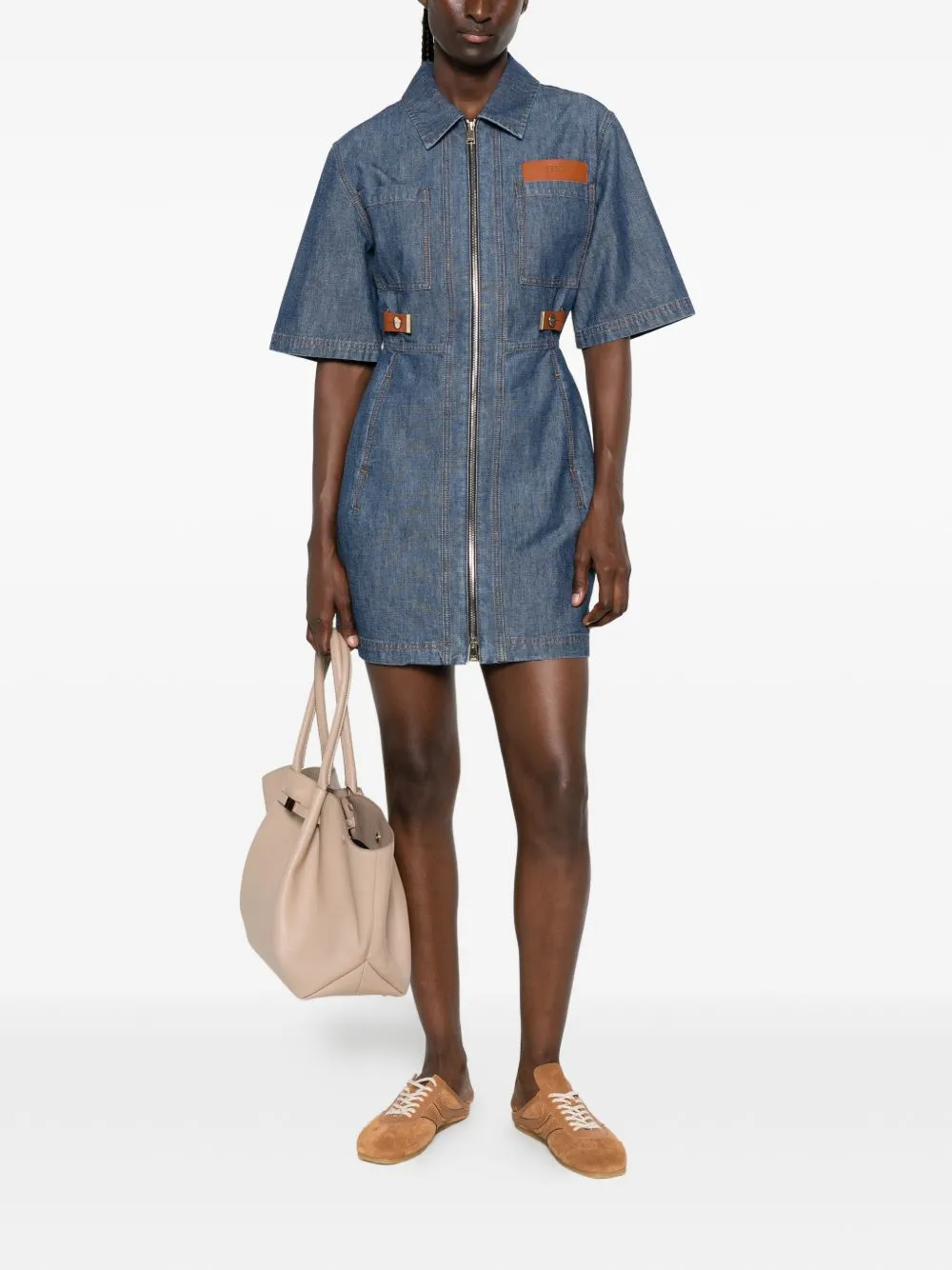Denim Short Dress sold by Wanan Luxury product image thumbnail 2